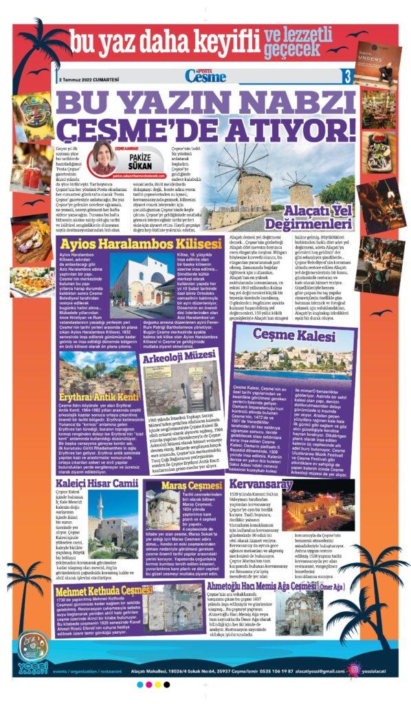 Read more about the article Bu yazın nabzı Çeşme’de atıyor!￼